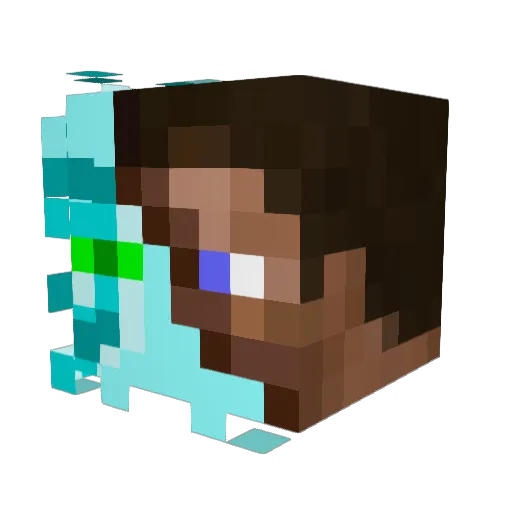 Poterd Minecraft avatar head, 3D render