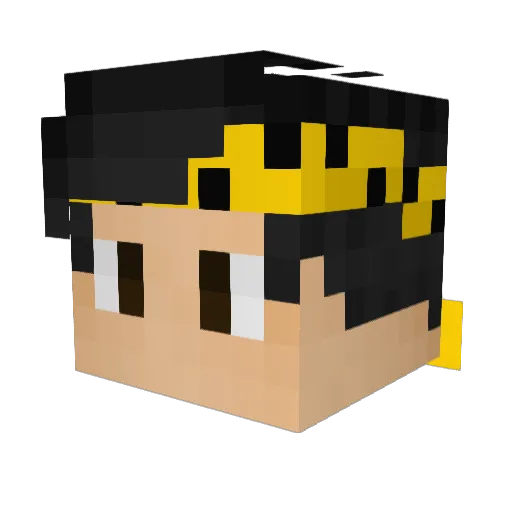 Potini Minecraft avatar head, 3D render