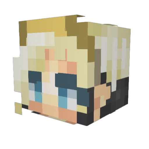 PotionGames Minecraft avatar head, 3D render