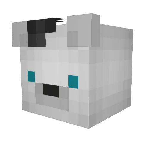 Potiwis Minecraft avatar head, 3D render