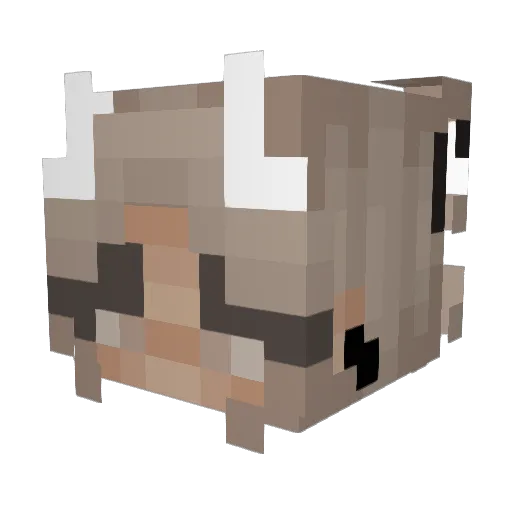 Potiz Minecraft avatar head, 3D render