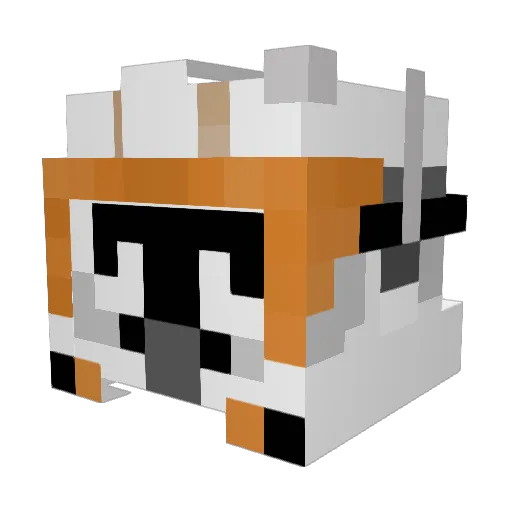Potluck5 Minecraft avatar head, 3D render