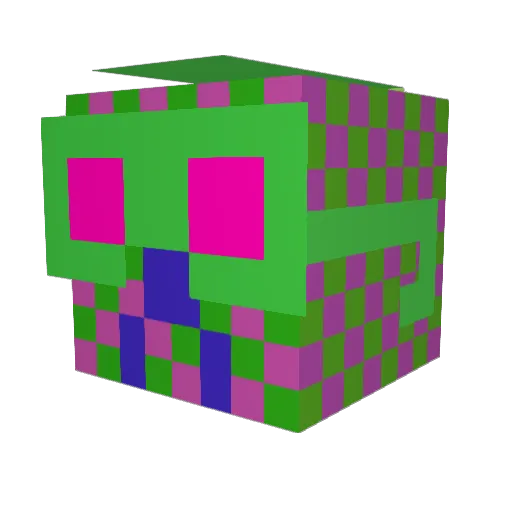 PotoBoy23 Minecraft avatar head, 3D render