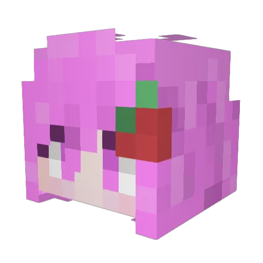 Potobotsu Minecraft avatar head, 3D render