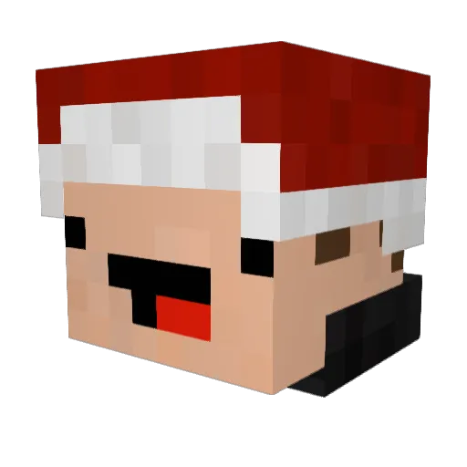 Pototom Minecraft avatar head, 3D render