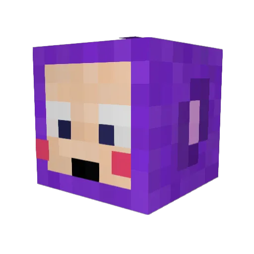 Potramen Minecraft avatar head, 3D render
