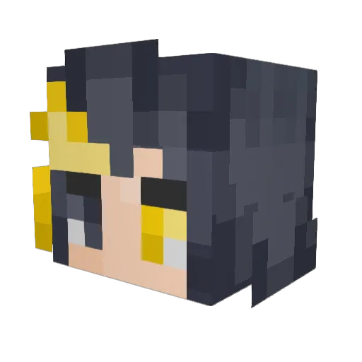 Potsapow Minecraft avatar head, 3D render