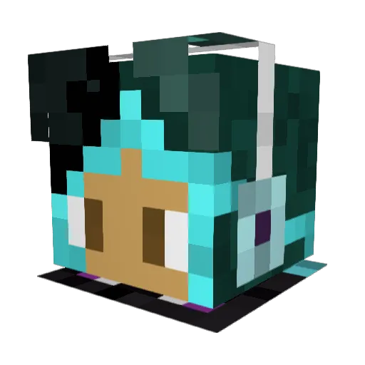 Pott8o_Nugget Minecraft avatar head, 3D render