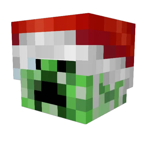 PottBot Minecraft avatar head, 3D render