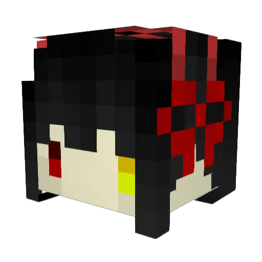 PottWin Minecraft avatar head, 3D render