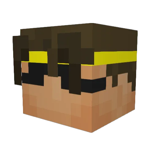 Potterf2002 Minecraft avatar head, 3D render