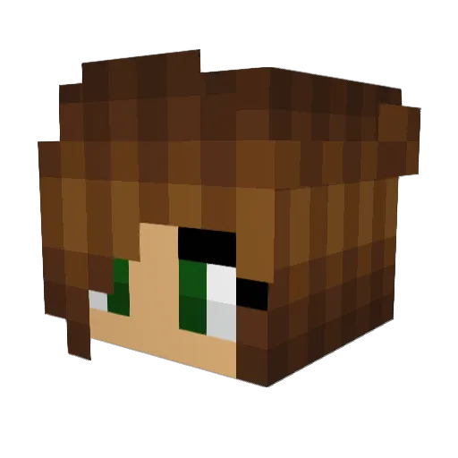 Potterinchen Minecraft avatar head, 3D render