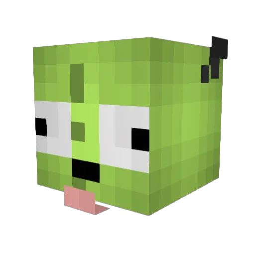 Potties Minecraft avatar head, 3D render