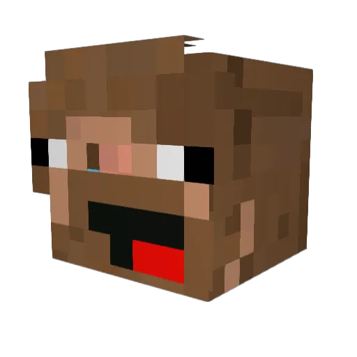 Potts2k8 Minecraft avatar head, 3D render