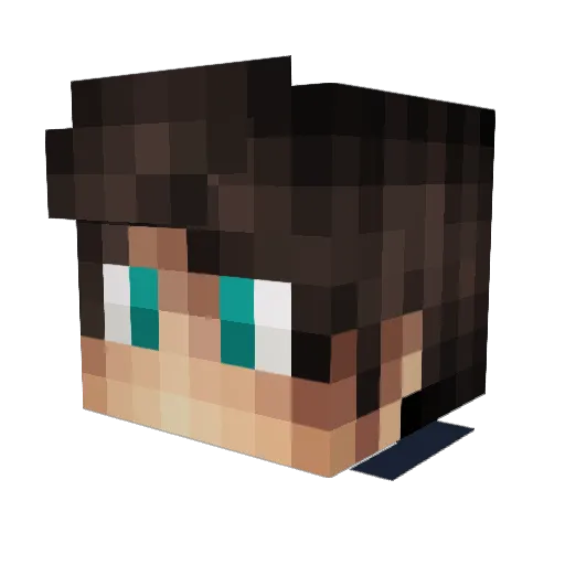 Potvis_ Minecraft avatar head, 3D render