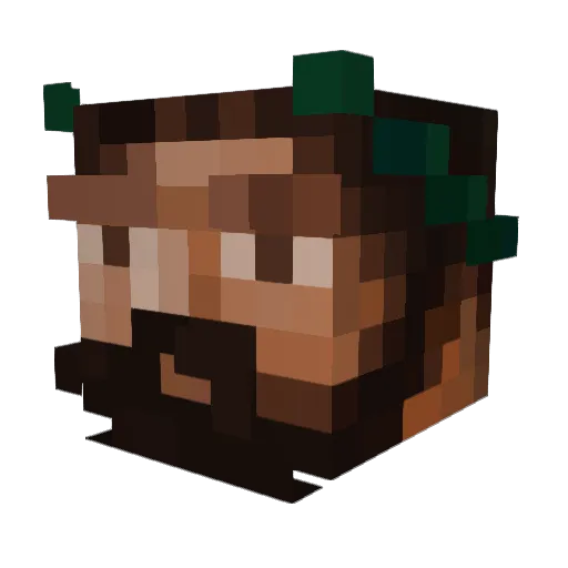 Potyy7 Minecraft avatar head, 3D render