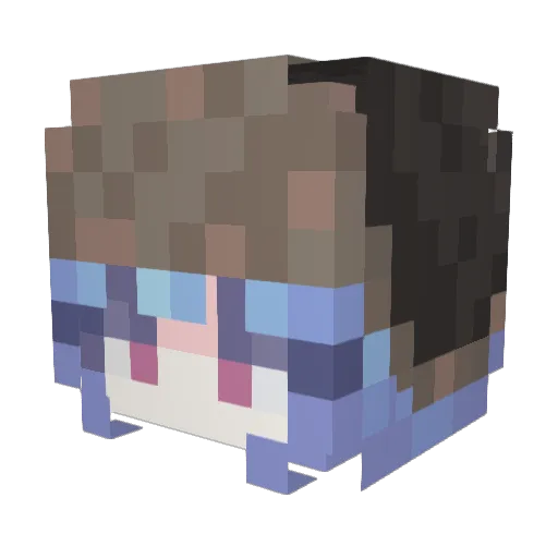 Potzen Minecraft avatar head, 3D render