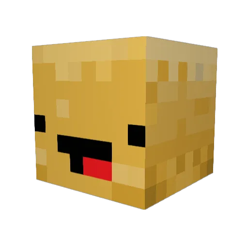 PouTeiTo Minecraft avatar head, 3D render