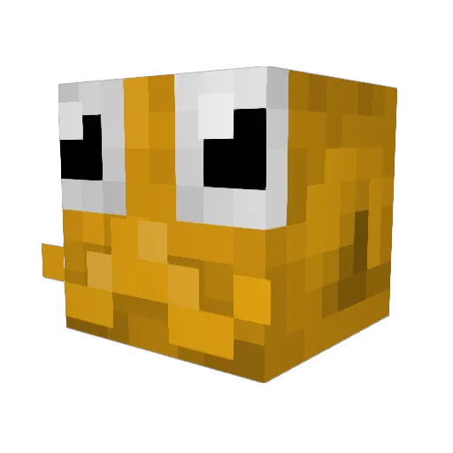 Pouet62 Minecraft avatar head, 3D render