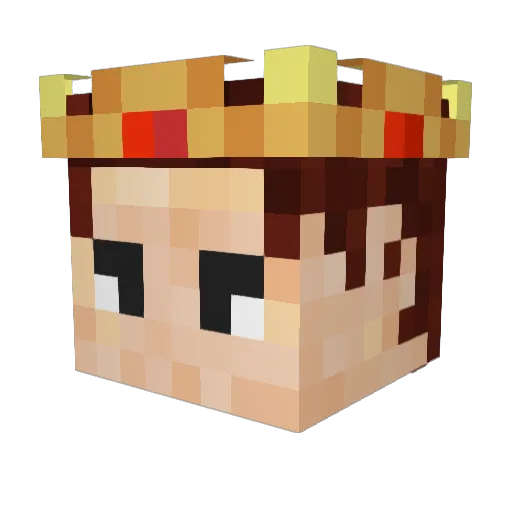 Poujhn Minecraft avatar head, 3D render