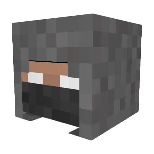 Poukas Minecraft avatar head, 3D render