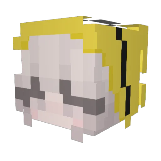 Poukette16 Minecraft avatar head, 3D render