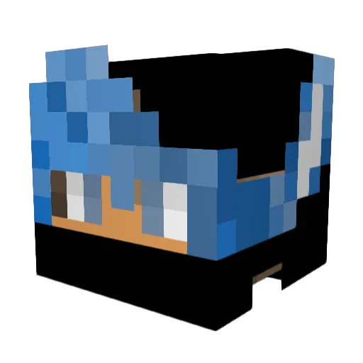Pouky42 Minecraft avatar head, 3D render