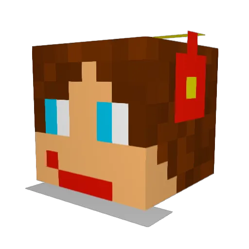 Poulet56456 Minecraft avatar head, 3D render