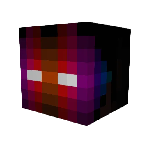Pouletos_ Minecraft avatar head, 3D render