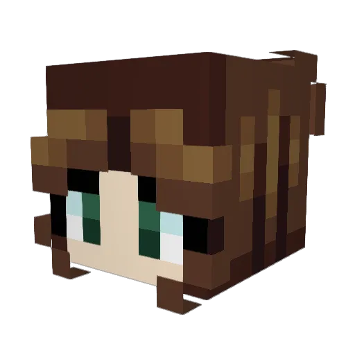 PoultTheChicken Minecraft avatar head, 3D render