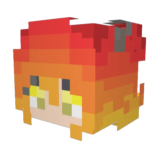 Pounbfgh Minecraft avatar head, 3D render