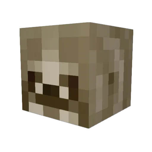 Pounce Minecraft avatar head, 3D render