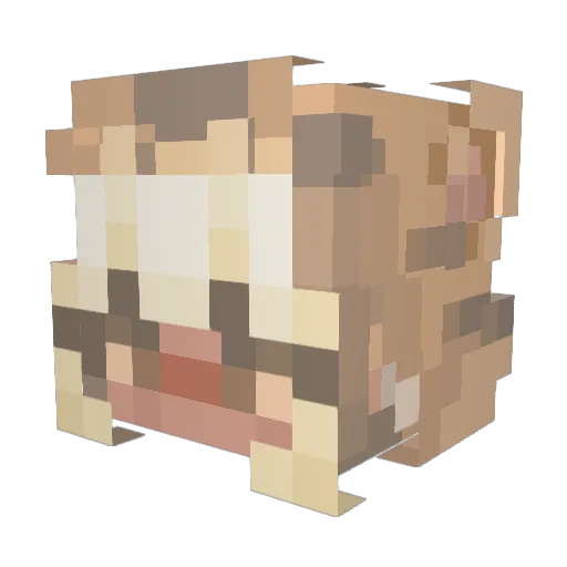 Pound_Puppy03 Minecraft avatar head, 3D render