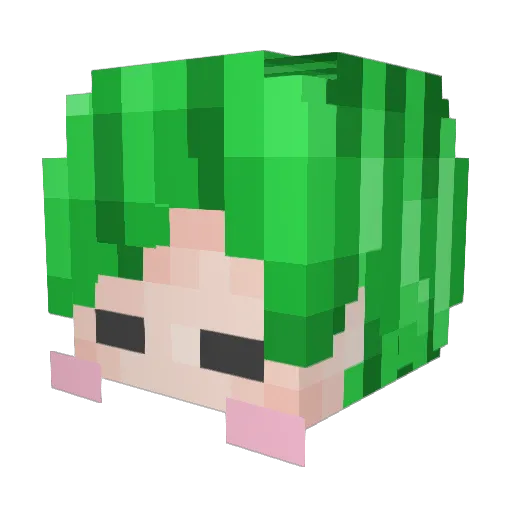 PounderOPoosy Minecraft avatar head, 3D render