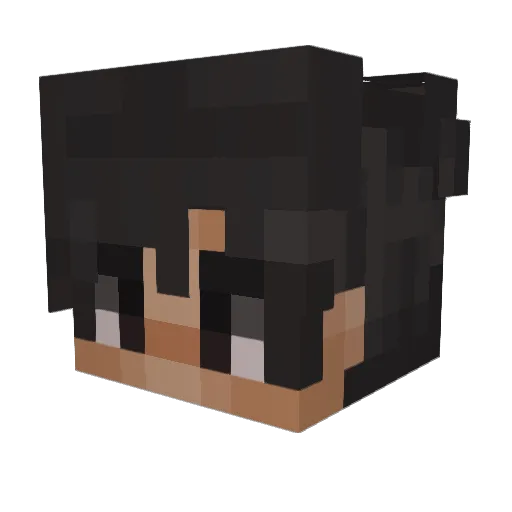 Pountyy Minecraft avatar head, 3D render