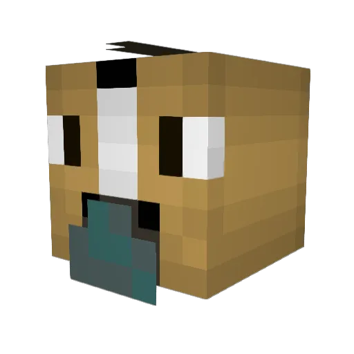 Pounyyy Minecraft avatar head, 3D render