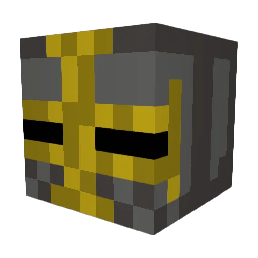 Poupakir Minecraft avatar head, 3D render