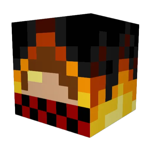 Poupouille32 Minecraft avatar head, 3D render