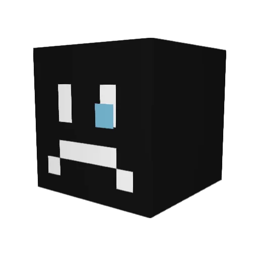 Pourn Minecraft avatar head, 3D render