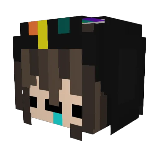 Pourtne Minecraft avatar head, 3D render