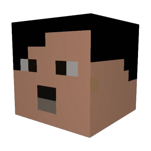 PoustniArab Minecraft avatar head, 3D render
