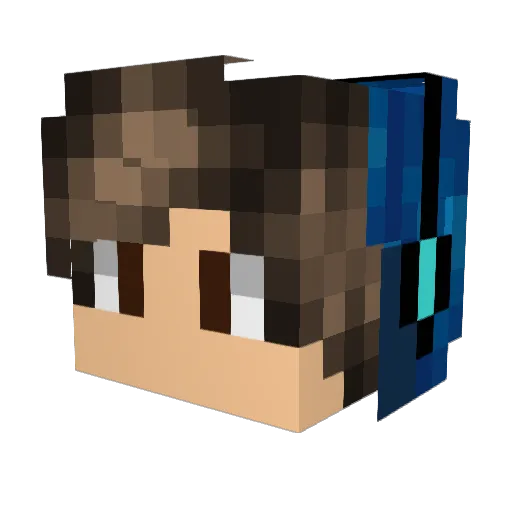 Poutsampasis Minecraft avatar head, 3D render