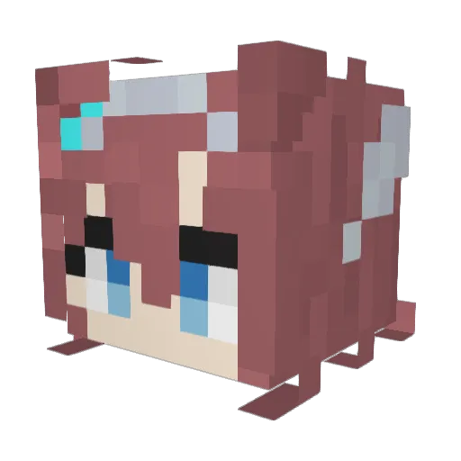 Pouzdana Minecraft avatar head, 3D render
