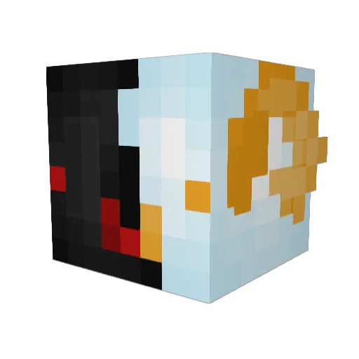 Pouziere Minecraft avatar head, 3D render