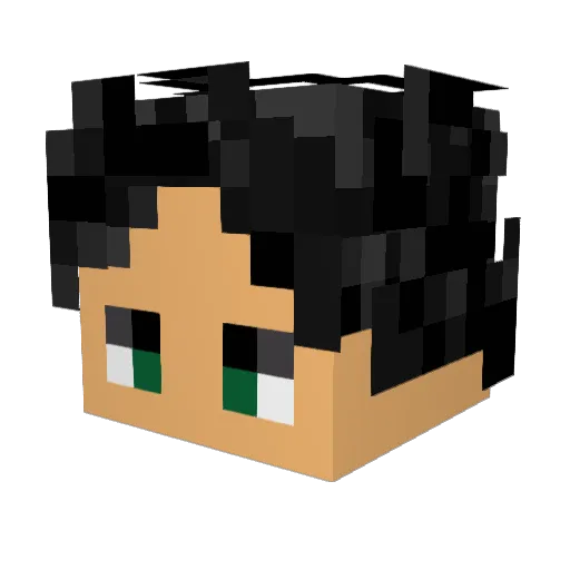 Povepro Minecraft avatar head, 3D render