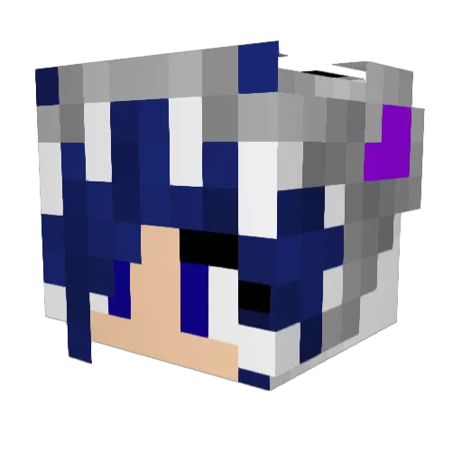 Poveratti Minecraft avatar head, 3D render