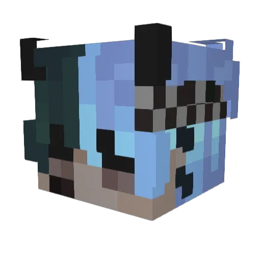 Povest Minecraft avatar head, 3D render