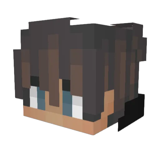 PowPowCrayola Minecraft avatar head, 3D render