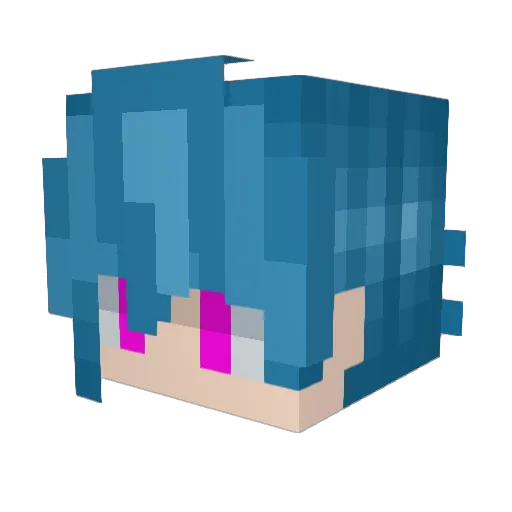 PowderG Minecraft avatar head, 3D render