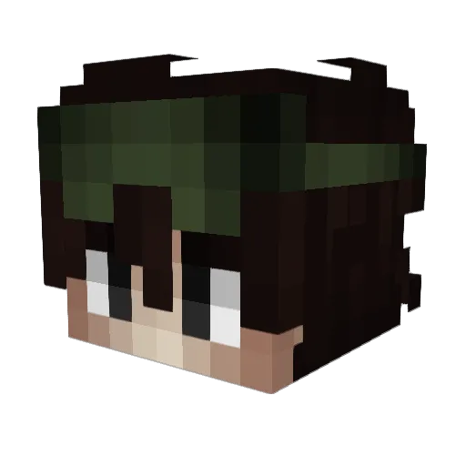 PowderM Minecraft avatar head, 3D render
